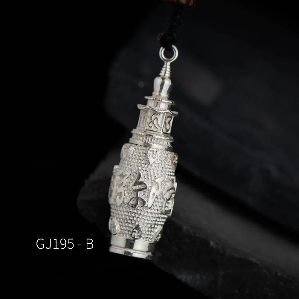 925 Sterling silver Namo Amitabha Mantra Pendant Necklace with Shurangama inside | Украшения и аксессуары