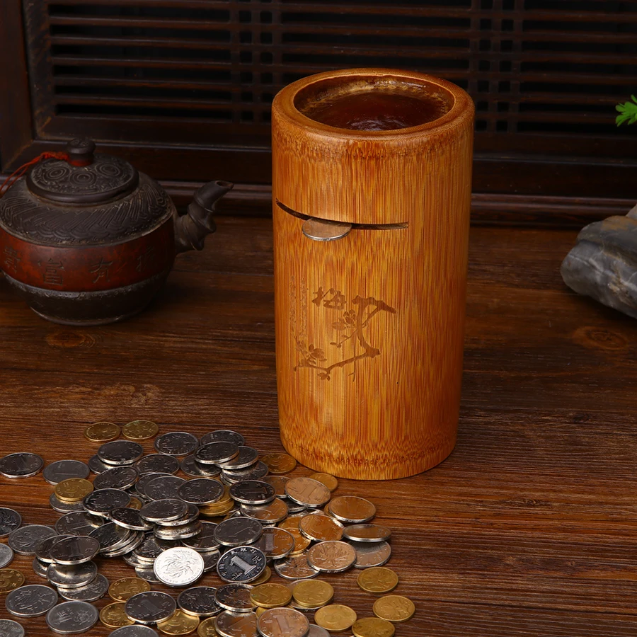 Копилка ручной работы деревянная копилка для денег детский скрытый секретный