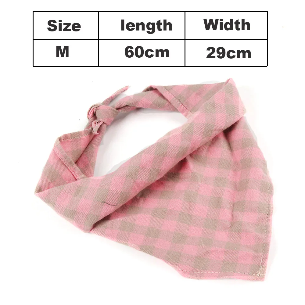 Pink Собачья бандана, шарф, ошейник для кошек, хлопковый ошейник для маленьких больших собак, товары для кошек, ошейники для чихуахуа MP0015 - Цвет: Pink
