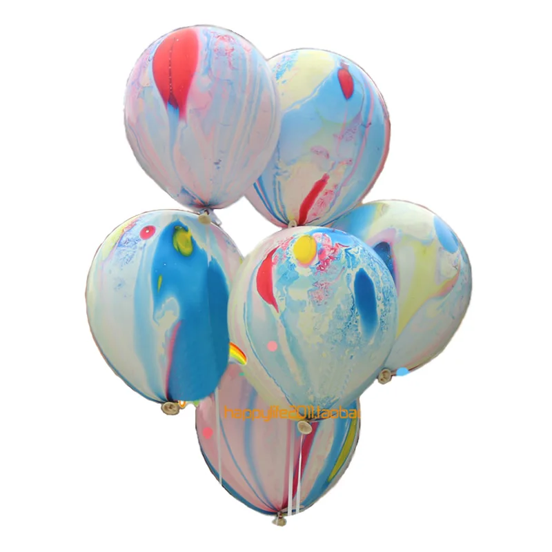 CCINEE 20PCs/lot 12inch Rainbow Printed Laatex Baalons Inflatable Air Balls Wedding Decoration Birthday Party Balon Supplies | Игрушки и
