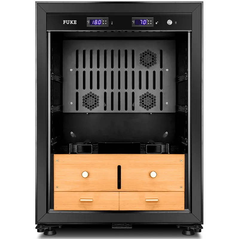 FK-78C1 шкафчик для хранения сигар "humidor" светодиодный свет хьюмидор кулер шкафчик фирмы "humidor" деревянный из испанского кедра сигары кулер