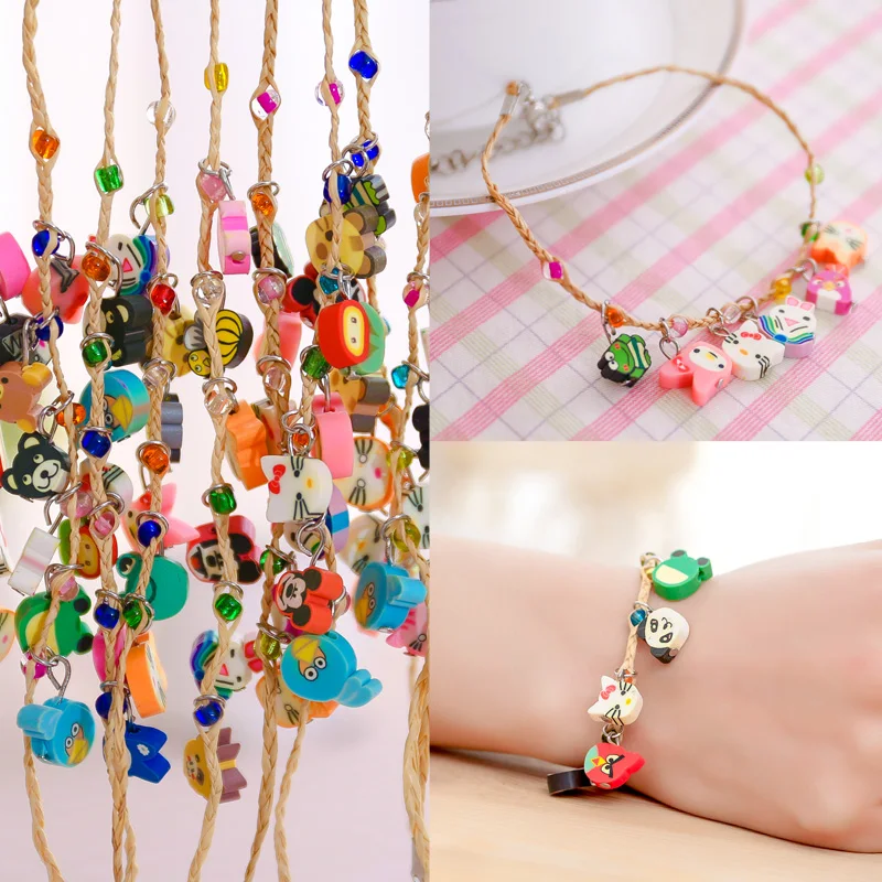 50 шт./лот 10 мм глиняные сердца имитация клубники Фрукты кусочек разделитель