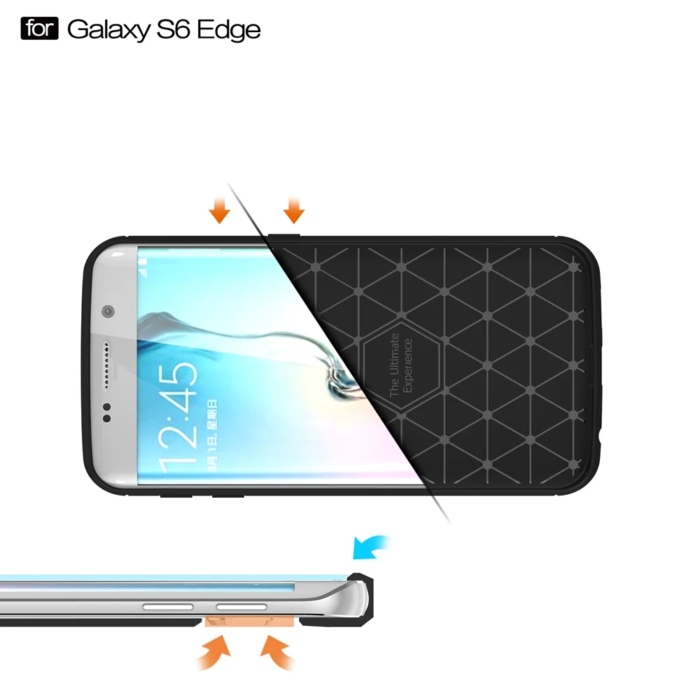 Fcqoue телефон для Samsung Galaxy S6Edge случае геометрические шестиугольник Дизайн углерода