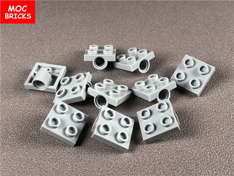 20 шт./лот MOC кирпичные плиты модифицированные 2x2 с отверстием для штифта подходят