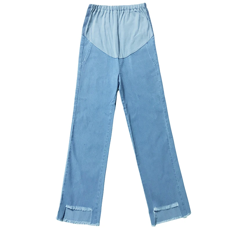 Goaryunve 2019 New Spring Fashion Pregnant Women Belly Jeans High Waist Irregular Adjustable Wide-legged Denim Pants | Мать и ребенок