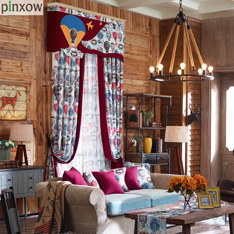 Дети окно Шторы синий толстый Обувь для девочек Спальня ткани зеленый мальчиков