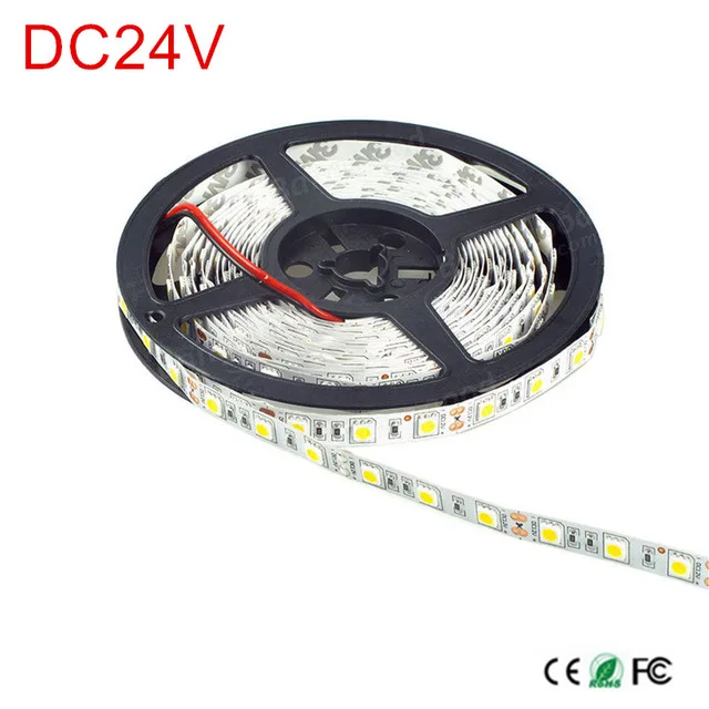

Водонепроницаемая светодиодная лента DC24V 5050 гибсветильник 60 светодиодов/м, 5 м/лот, красный/зеленый/синий/желтый/холодный белый/теплый белый/RGB, бесплатная доставка