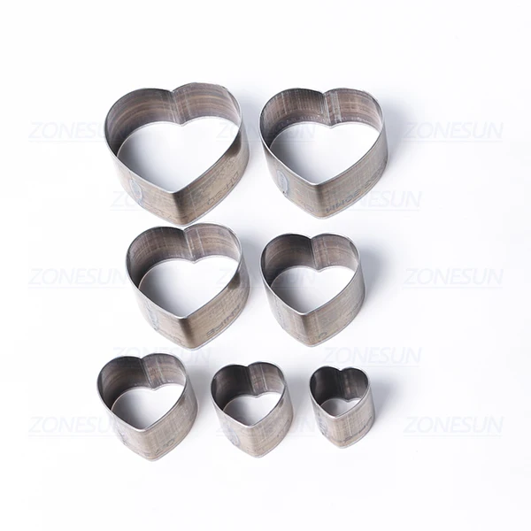 Heart ZONESUN полукруг падение кожа штанцевый нож кликер Сталь умирает 20/25/30/50 мм перфорационный инструмент для вырезания кожа серьги - Цвет: Heart