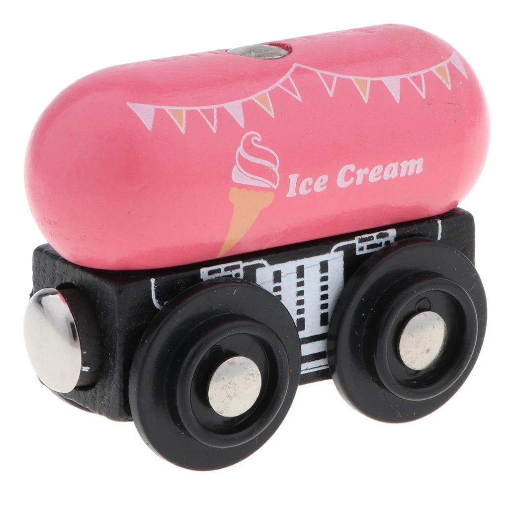 Деревянный магнитный поезд для игрушечного поезда железнодорожные строительные