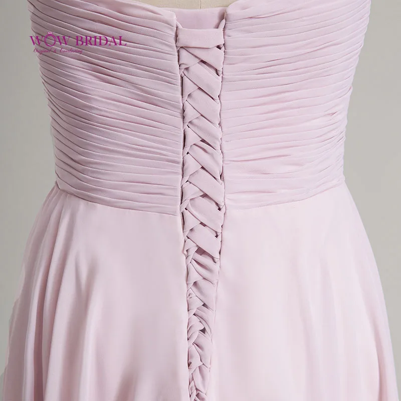 Wowbridal шифоновые платья подружки невесты Длинные Реальные изображения без
