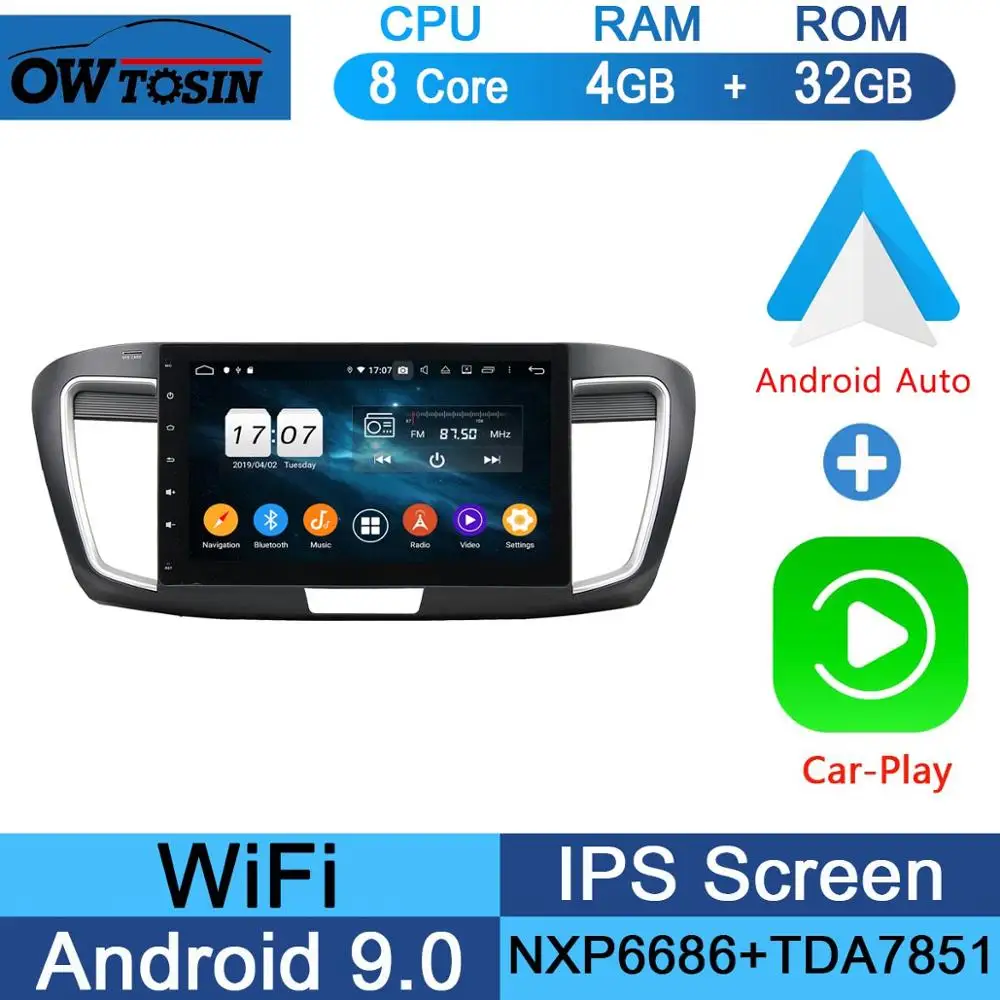 32G CarPlay Android 10," ips 8 ядерный 4G+ 64G Android 9,0 автомобильный dvd-плеер для Honda Accord 9 gps Радио стерео DSP CarPlay Parrot BT - Цвет: 32G CarPlay Android
