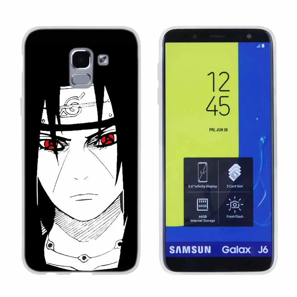 Чехол Мягкий чехол для samsung Galaxy J6 J8 J3 J5 J7 J4 плюс ЕС премьер-профессионал Ace героя аниме «Наруто Аниме черный фон - Цвет: as the picture 07