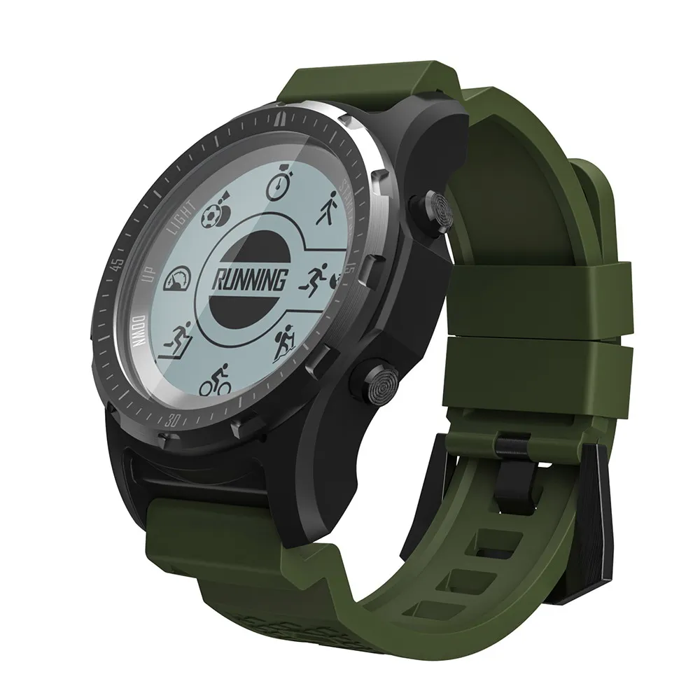 green Makibes BR2 gps Компас спидометр спортивные часы Bluetooth Пешие прогулки мульти-Спорт Фитнес Трекер Смарт часы носимые устройства - Цвет: green