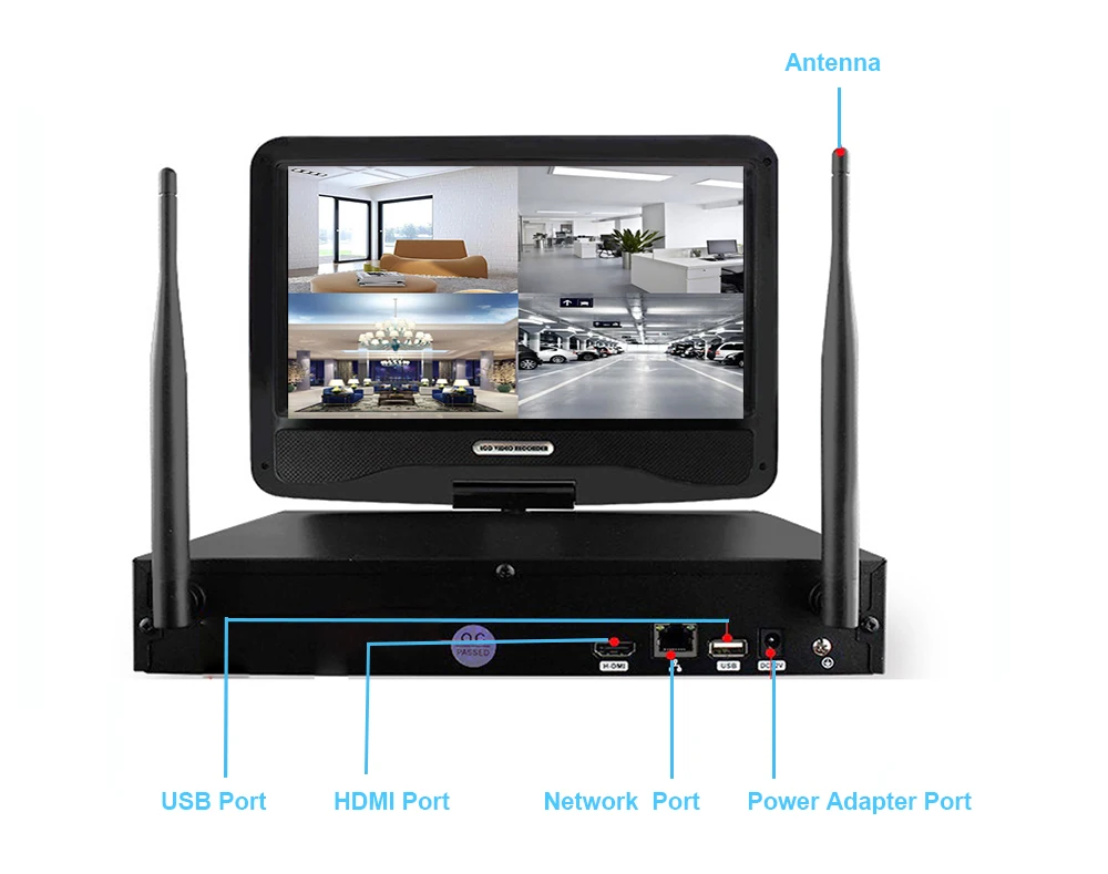 Yobang безопасности водостойкий Беспроводной NVR CCTV Wi Fi камера системы 10 дюймов