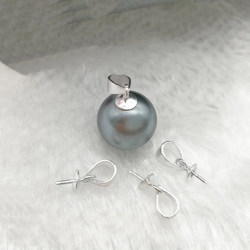 Wholesale 10pcs 925 Sterling Silver Bead Caps Setting Pearl Beads Pendant Findings Accessories For Jewelry Making | Украшения и