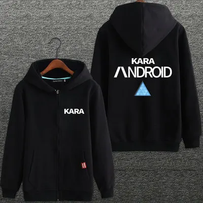 Игра Детройт: стать человеком Коннор RK800 и Кара косплей костюм толстовки Зимний свитер с длинными рукавами Повседневный свитер блузка - Цвет: KARA-5