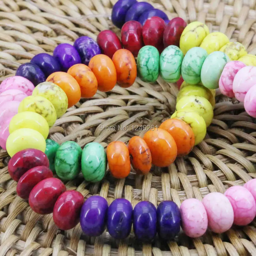 

5x8mm Colorful Abacus Turkey Stone DIY Beads Loose Beads Stone Accessory Parts Jewelry Making Women Gifts 15inch Accessories