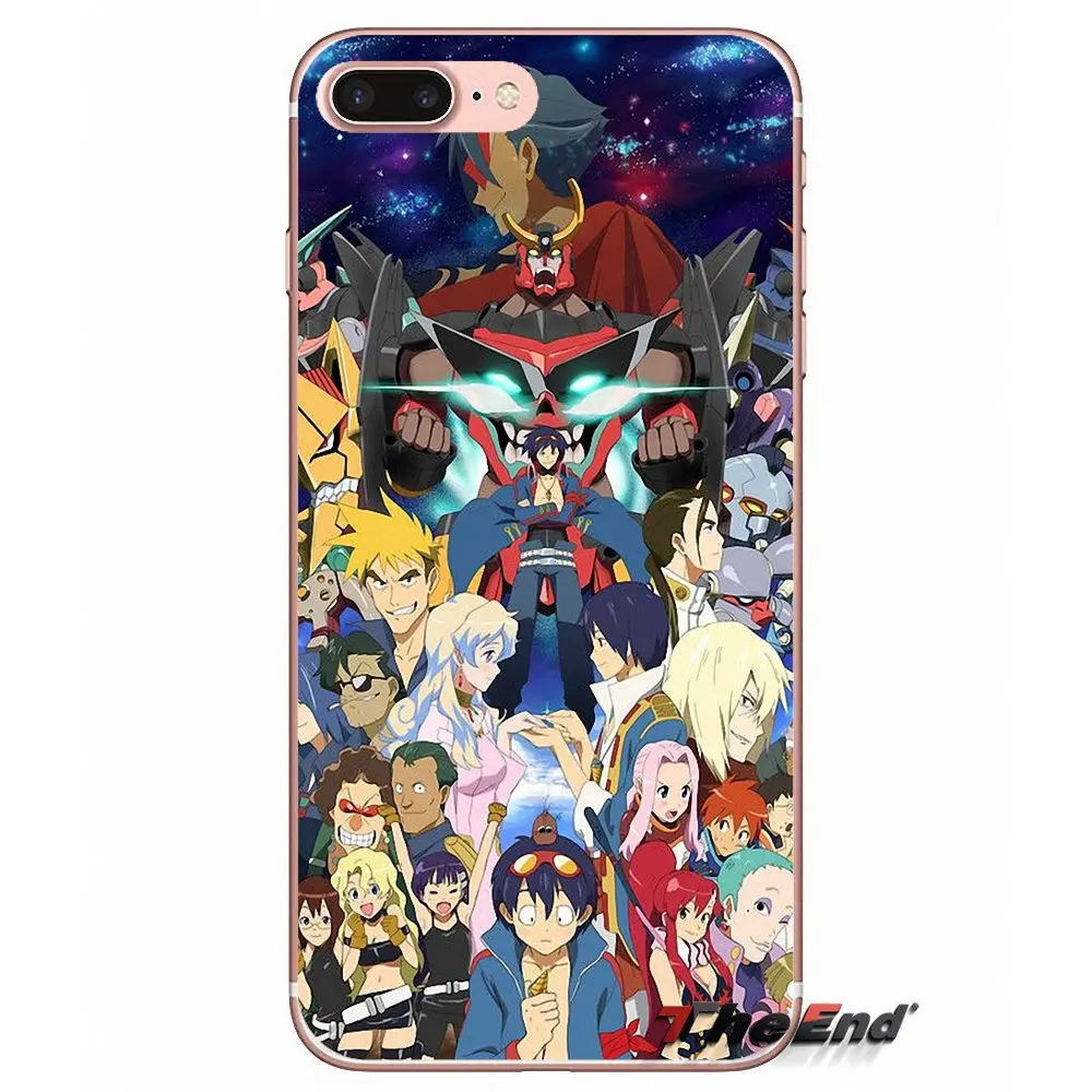 Soft Transparent Shell Covers For Samsung Galaxy S3 S4 S5 MINI S6 S7 edge S8 S9 Plus Note 2 3 4 5 8 gurren lagann | Мобильные