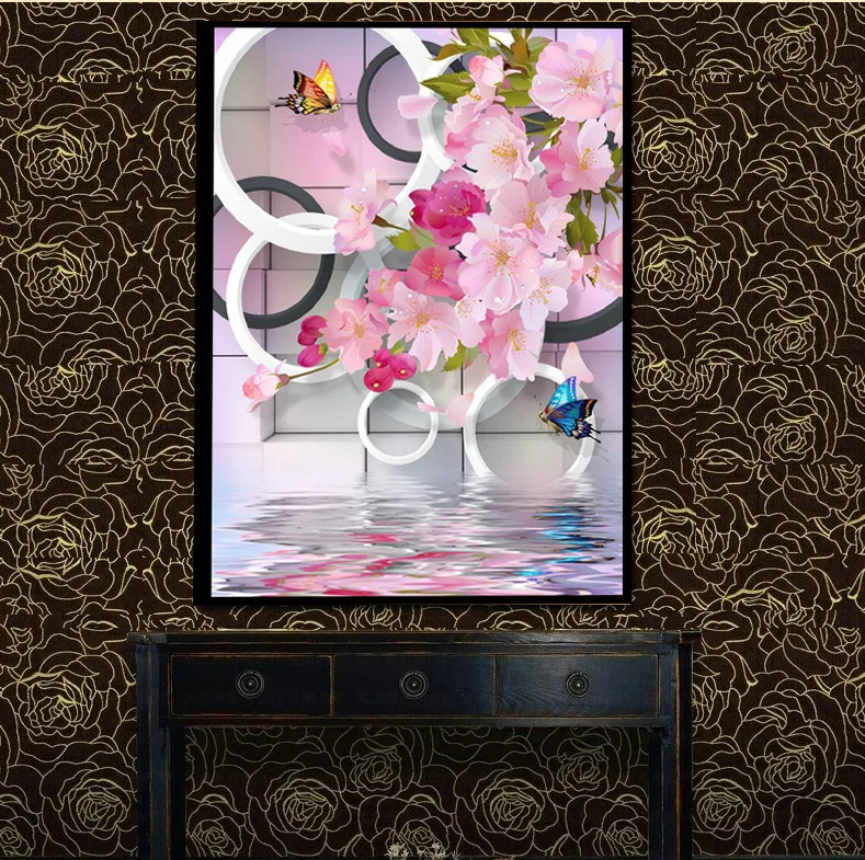 5D алмазная живопись вышивка крестиком Сакура сделай сам полностью круглая