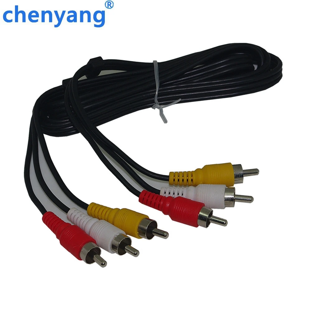 Кабель 4FT 1 2 м 3 RCA 3xrca папа 3X кабель 3RCA к для DVD|Кабели VGA| |