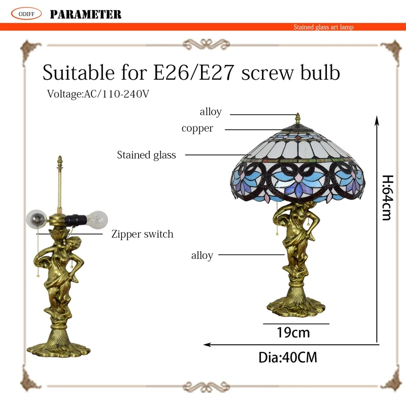 Eusolis 16 дюйма Мозаика Кристалл Настольная лампа пятнистости Стекло Винтаж свет Abajur пункт кварто де Cabeceira Nachtkastje лампа deco