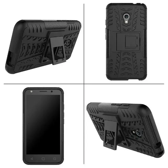 Чехол для Alcatel Pixi 4 жесткий чехол из ТПУ + ПК с подставкой силиконовый гибридный