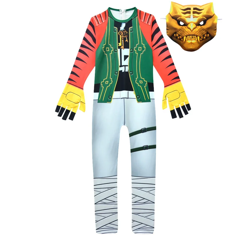 Новая детская одежда Ninjago с украшением в виде тигра для мальчиков косплея на