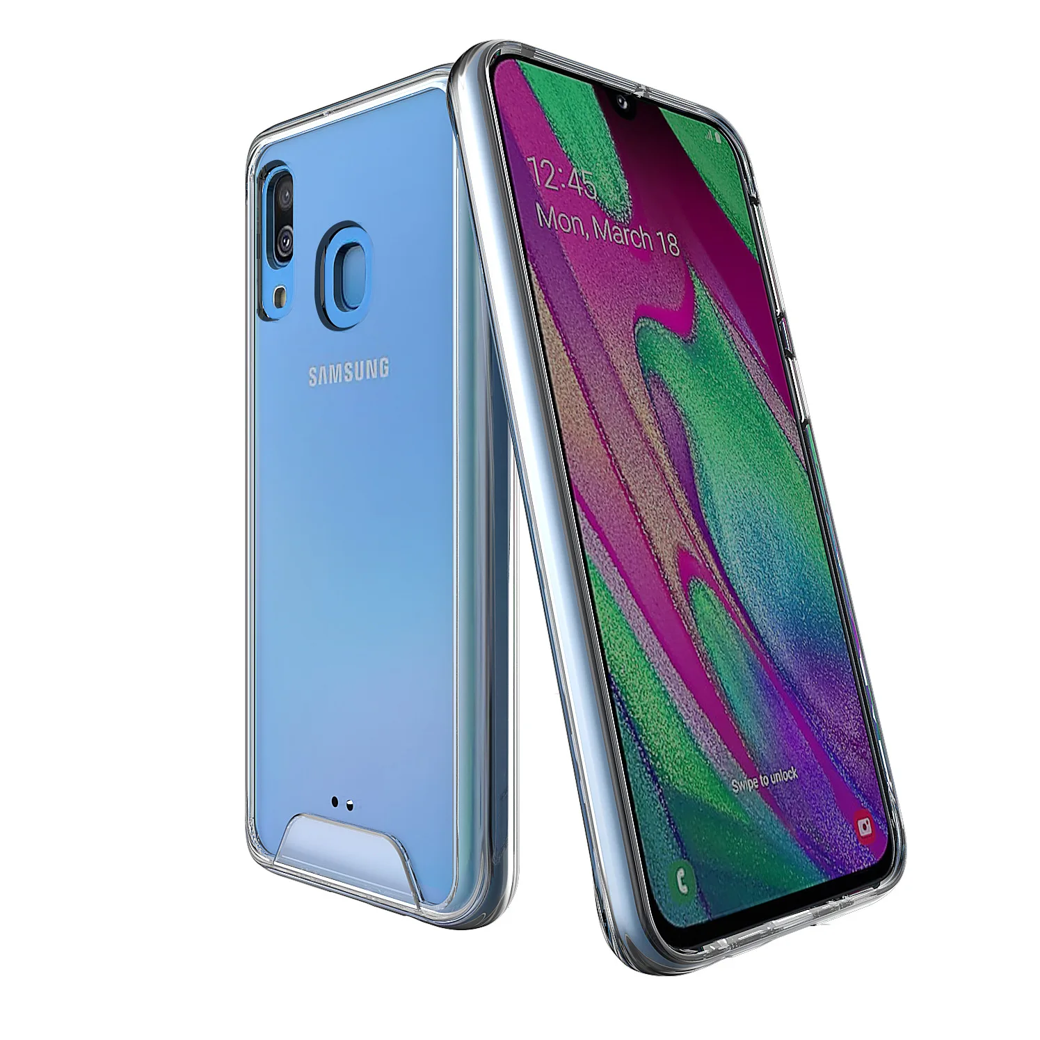 

Противоударный чехол для Samsung Galaxy A40 гибридный защитный прозрачный жесткий чехол для Samsung Galaxy A40 A 40