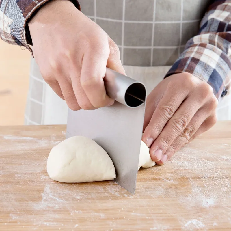 Скребок для выпечки из нержавеющей стали нож масла с чехлом торта резак теста