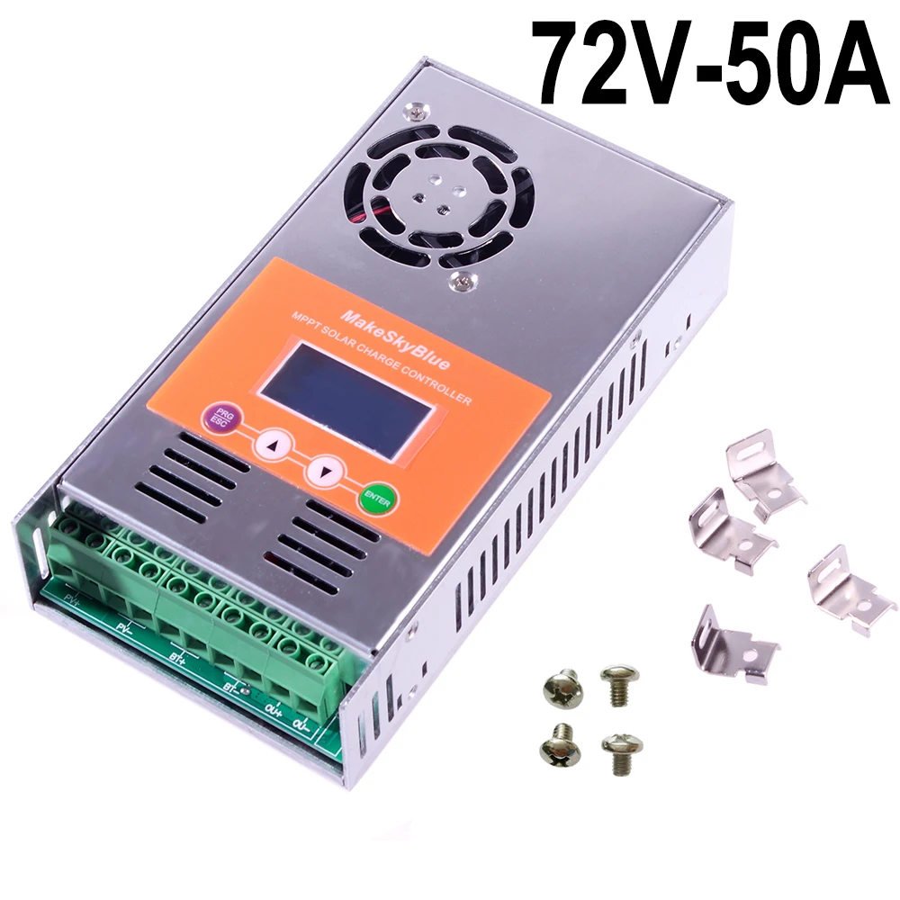 MakeSkyBlue MPPT Контроллер заряда 30A 45A 50A только для 72 в 96 В постоянного тока кислотная и литиевая батарея версия V118