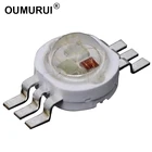 Светодиодная лампа-шарик высокой мощности, 100 шт., 9 Вт, RGB, чип 45 мил, сценическая лампа с шестью контаксветодиодный, 3,2 мА, 3,4-в, чипы GenesisHPO, бесплатная доставка