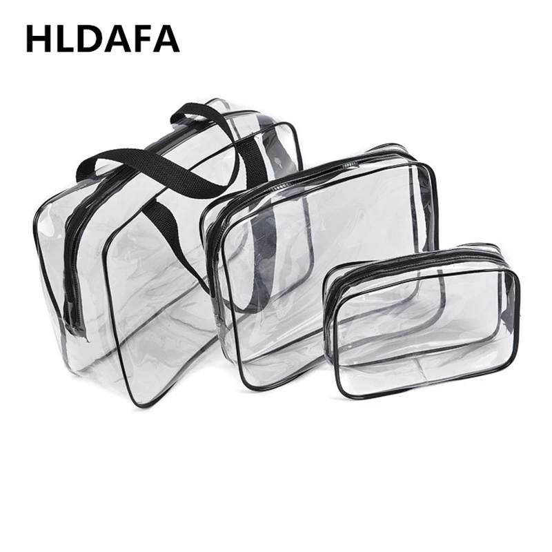 HLDAFA 2020 3 шт. в наборе женская прозрачная сумка для путешествий из ПВХ пластиковый