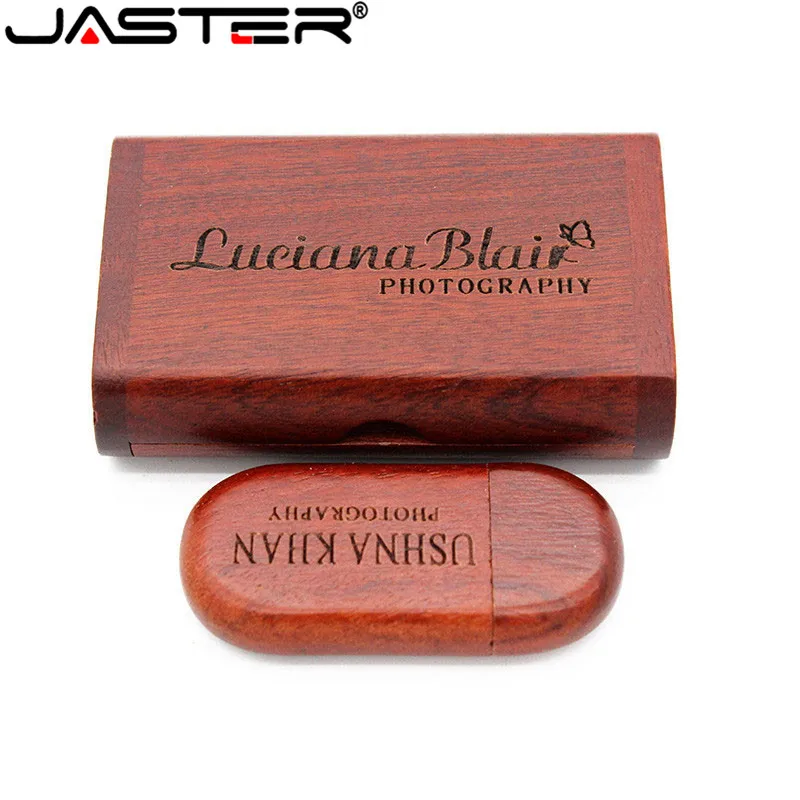 JASTER ( 1 шт. бесплатный логотип выше) Деревянный usb + коробка флэш накопитель 4 ГБ 16 32