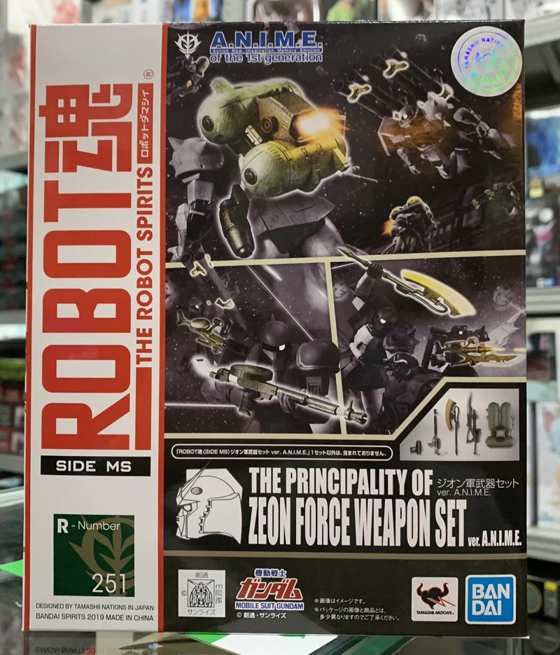 Экшн-фигурка BANDAI духи тамаши нации Робот Духи № 251-набор оружия Zeon ver. A.N.I.M.E. из Mobile