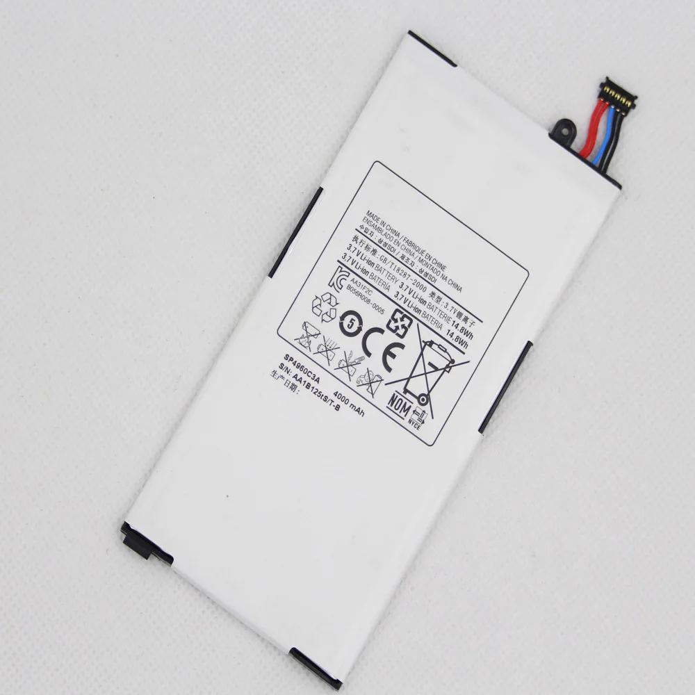5 шт./Лот аккумулятор SP4960C3A для Samsung Galaxy Tab 7 0 дюймов GT P1000 P1010 внутренняя