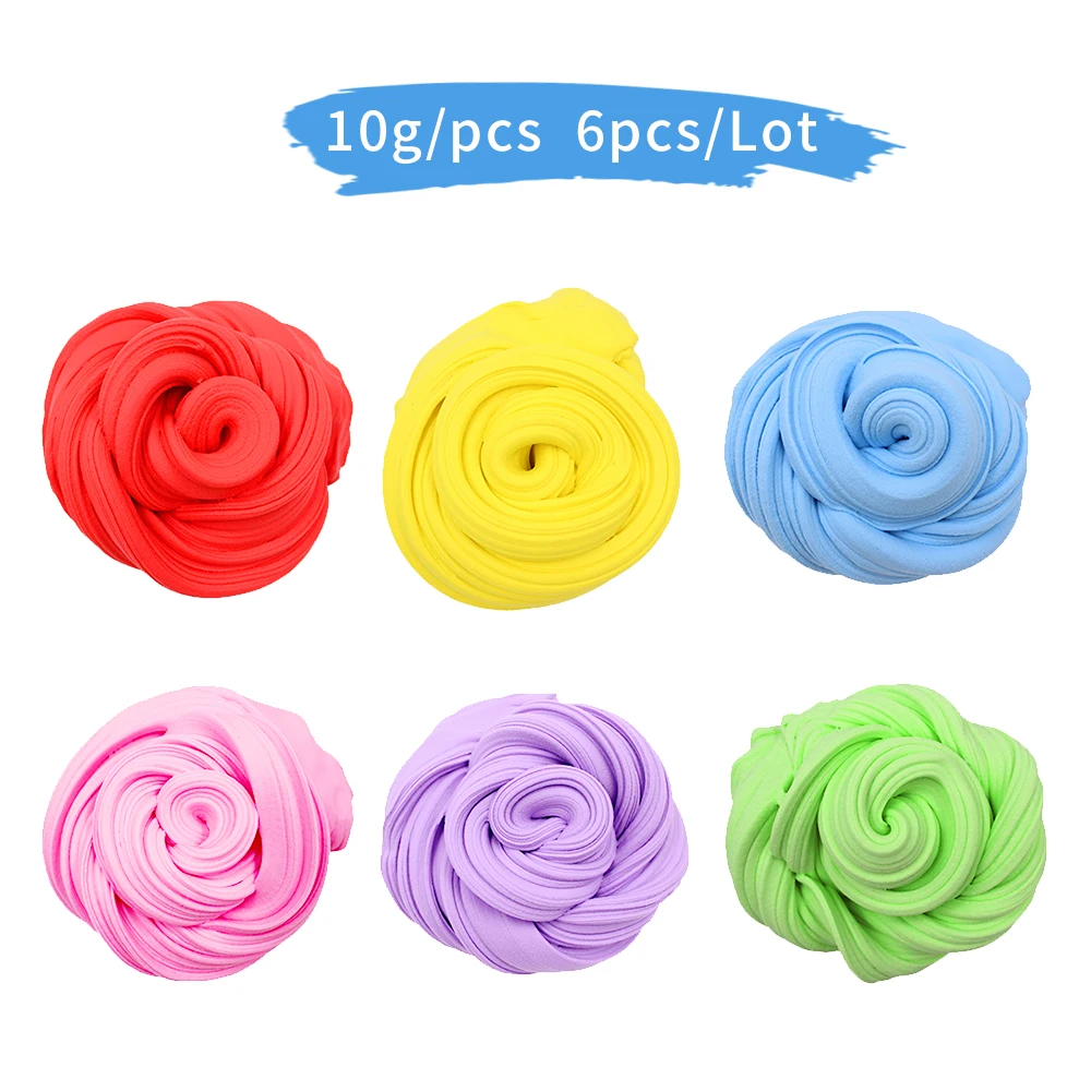 6 шт цветные слизи щеткой игрушки слоеный клей ПЛАСТИЛИНОВАЯ глина игрушка