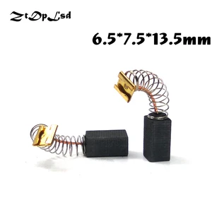 Угольные щетки ZtDpLsd 2 шт.пара, 6,5x7,5x13,5 мм, Миниатюрная дрель Замена для электрической мясорубки, запасные части для электрического вращающегося инструмента 41 #