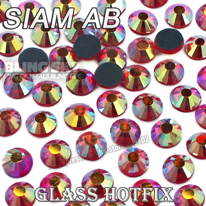 Siam AB BIG PACKAGE Hot Fix Rhinestones SS6 SS10 SS16 SS20 SS30 DMC Flat Back Crystals Glitters stone strass for DIY garment | Дом и сад