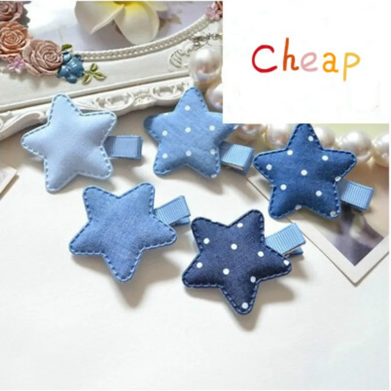 2 шт. детская джинсовая ткань стразы со звездами корона заколка для волос заколки
