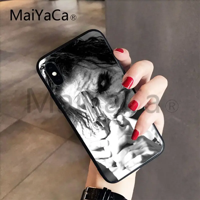 MaiYaCa хит Ledger Джокер Бэтмен идеальный чехол для телефона чехол для iPhone 7 6X6 S 7 7plus 8 8Plus XS XR SE чехол