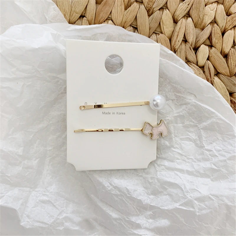 2 шт./компл. корейский Топ для женщин и девочек с отделкой жемчугом металлом