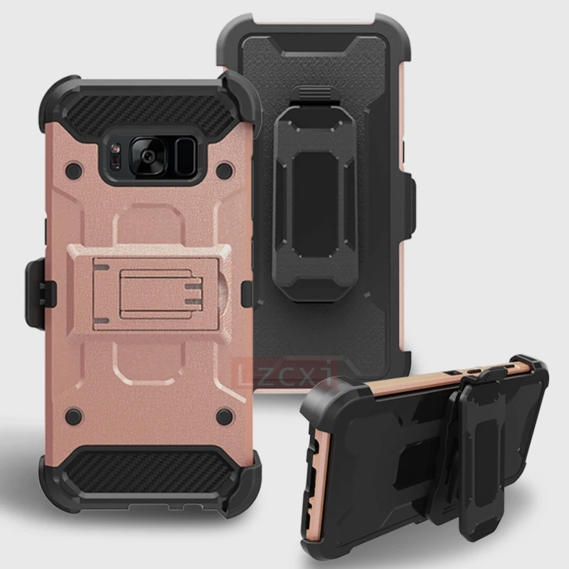 Роскошный 360 Полный бронированный чехол для samsung S10 Plus E S9 S8 Note 10 9 8 силиконовый военный защитный чехол с зажимом для ремня