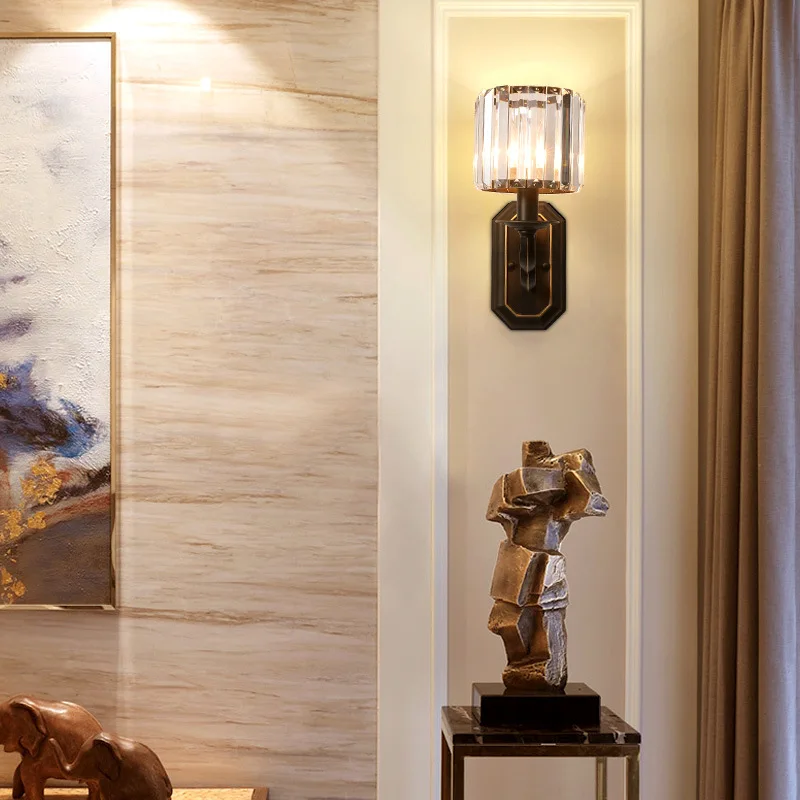 Современный светодиодный настенный светильник, хрустальное бра Wandlamp для спальни, ванной комнаты, аппликация Murale, светильник, зеркальный настенный светильник, светильники