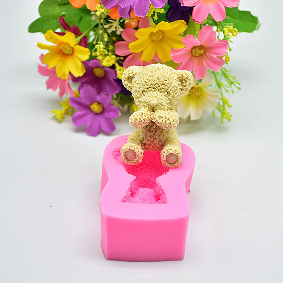 Sugarcraft новейшая силиконовая форма с милым медведем для украшения торта