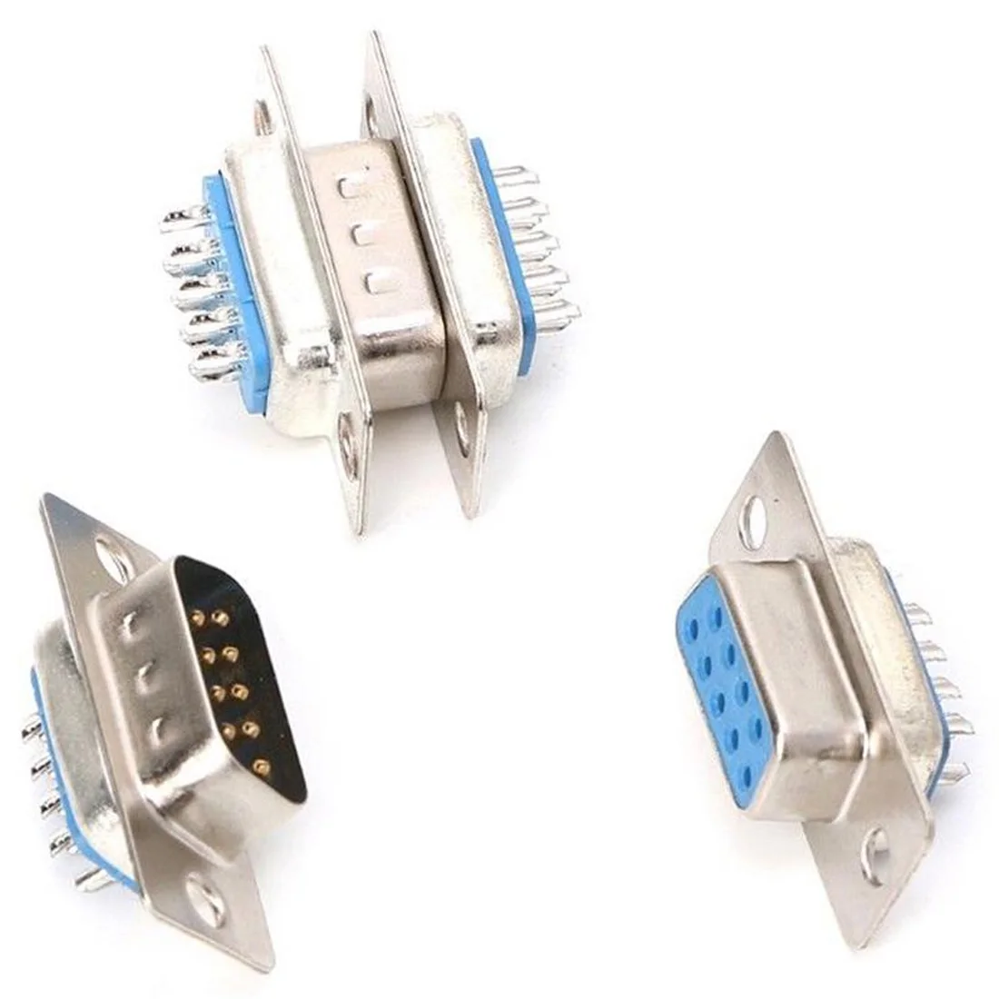 10 шт. RS232 DB9 серийный VGA 9 контактный 2 ряда припой Тип штекер D SUB мужской/женский