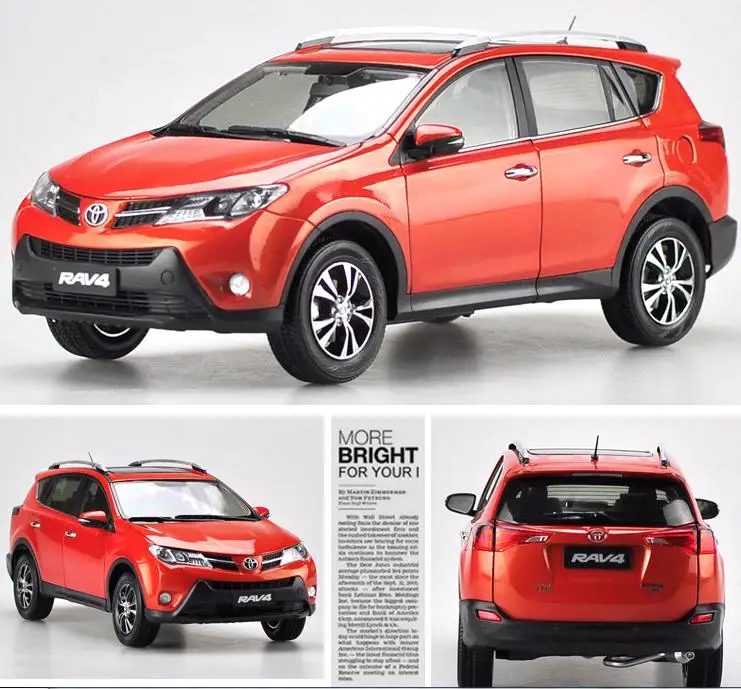 1:18 передовая модель автомобиля из сплава, высокая имитация RAV4 TOYOTA SUV, высококачественная коллекционная модель