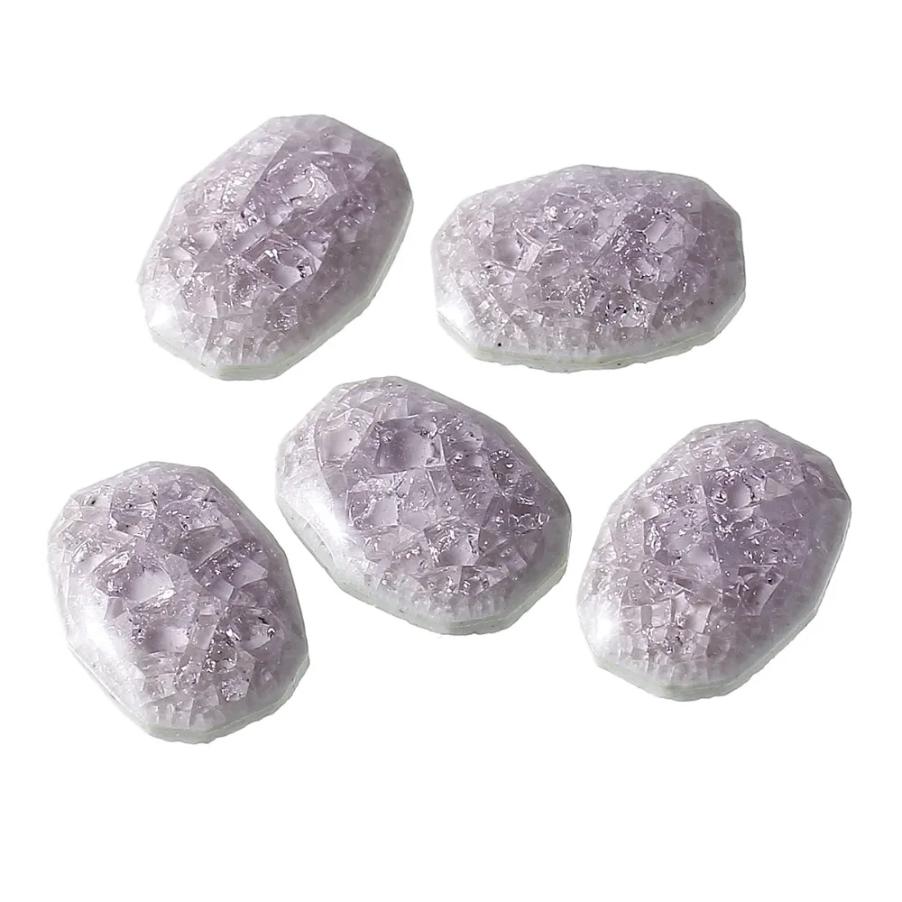 DoreenBeads 10 шт. светильник розовые/коричневые Кабошоны с трещиновым узором