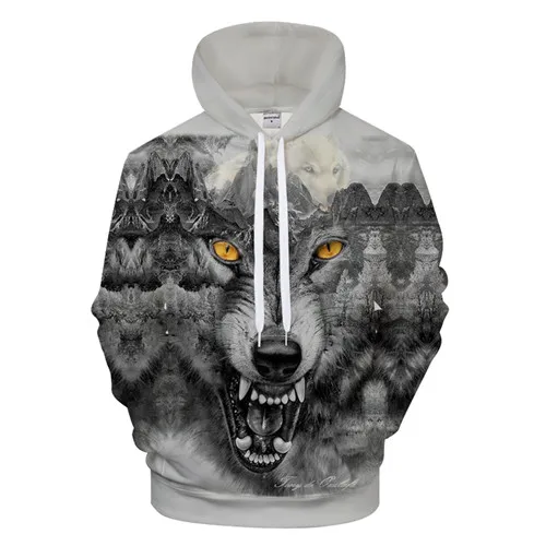 Ying and Yang Wolf толстовки уличная Толстовка Повседневная Толстовка мужская 3D пуловер Harajuku спортивный костюм мужской хип-хоп Прямая поставка ZOOTOPBEAR - Цвет: LMS588