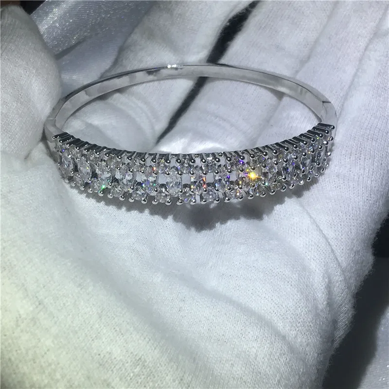 Женские свадебные браслеты с фианитами обручальные ювелирные изделия|Гибкие и