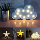 Ночник светодиодный в виде облака, теплый, прикроватный светильник в форме облака, светильник, ночсветильник для детской спальни или кабинета